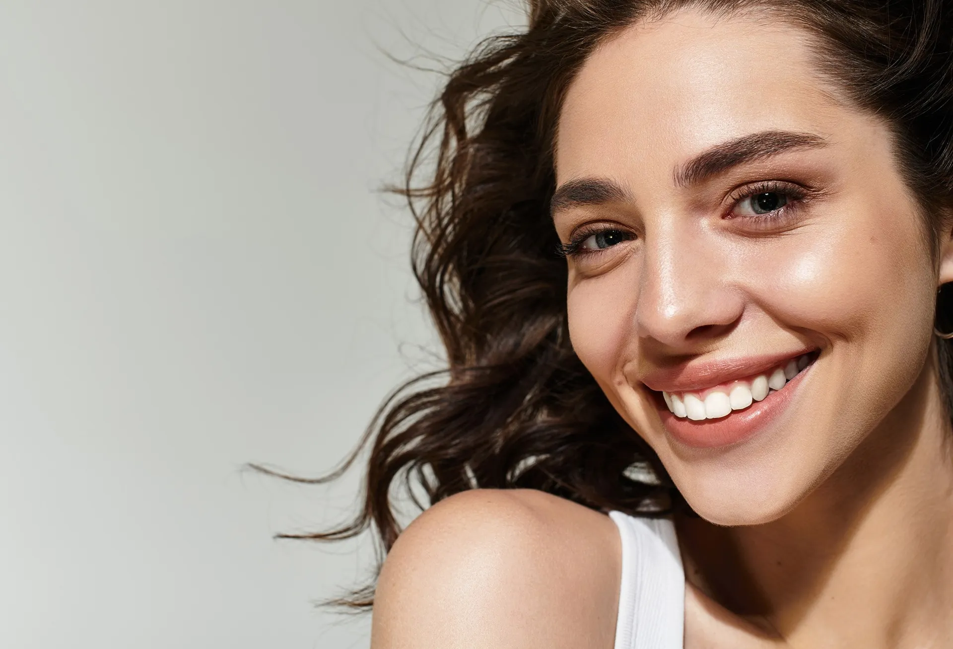Woman with confident smile